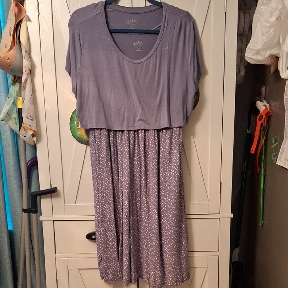Nursing Dress With Removable Crop Top - Picture 1 of 7